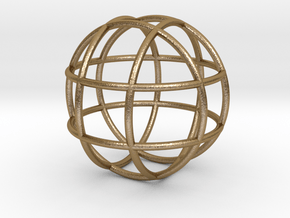 0848 Sphere F(x,y,z)=a #001 in Polished Gold Steel
