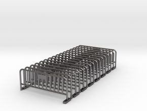 Barrier 01 (portable fence). Scale HO (1:87) in Polished Nickel Steel