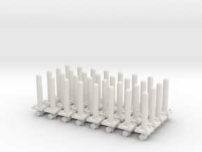 Safety Poles (x32) 1/87 in White Natural Versatile Plastic