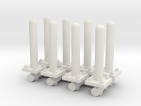 Safety Poles (x8) 1/56 in White Natural Versatile Plastic