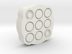 Rubik's Clock d2 in White Natural Versatile Plastic
