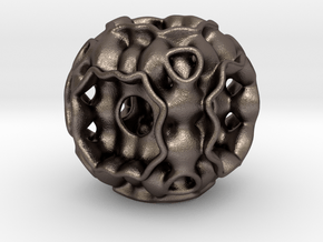 Sphere Cube Pendant in Polished Bronzed-Silver Steel