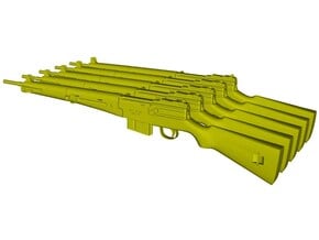 1/12 scale MAS-49 rifles x 5 in Smooth Fine Detail Plastic