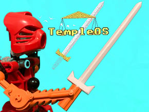 Bionicle TempleOS Sword in White Natural Versatile Plastic