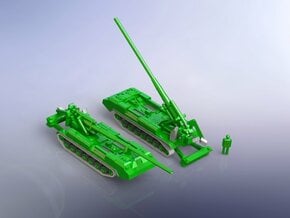 2S7 Pion 203mm SPG 1/200 in Smooth Fine Detail Plastic