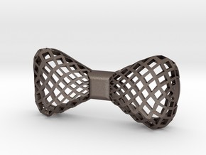 Parametric Bowtie in Polished Bronzed-Silver Steel