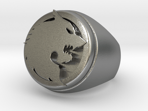 Wolf Ring Size 10 in Natural Silver