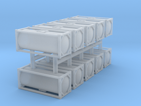 20ft Tank Container 1/350 (10 pcs.) in Smoothest Fine Detail Plastic