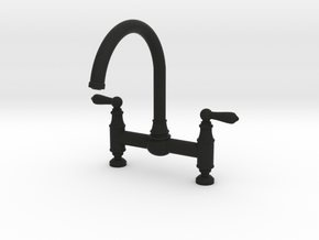 1:6 Deco Bridge Faucet in Black Natural Versatile Plastic