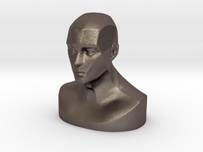 "Mr. McHar" Head Reference in Polished Bronzed-Silver Steel