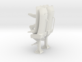 Olaf D with bucket seat in White Natural Versatile Plastic: 1:50