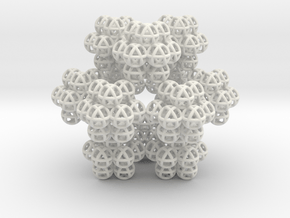 Fractal Vector Equilibriums (Cuboctahedrons)  in White Natural Versatile Plastic