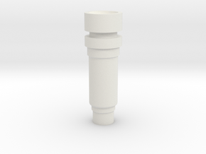 Modular nozzle +0mm D-shape in White Natural Versatile Plastic