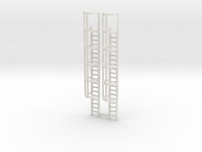 20ft Cage Ladder (x2) 1/100 in White Natural Versatile Plastic