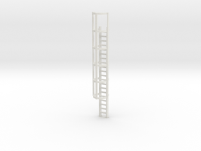 20ft Cage Ladder 1/87 in White Natural Versatile Plastic