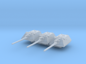 E-100 Krupp Turret (x3) 1/285 in Smooth Fine Detail Plastic