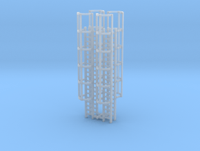 20ft Cage Ladder (x4) 1/144 in Smooth Fine Detail Plastic