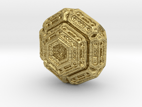 Hexagonal mandelbulb in Natural Brass