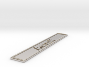 Nameplate Aconit in Rhodium Plated Brass