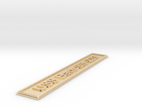 Nameplate USS Barb SS-220 (10 cm) in 14k Gold Plated Brass