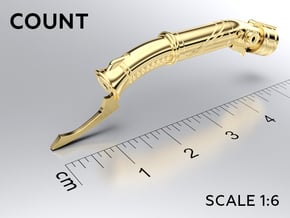 COUNT keychain in Natural Brass: Medium