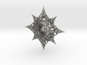 fractal compass in Natural Silver