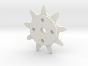 Bicycle Chain Drive Sprocket in White Natural Versatile Plastic