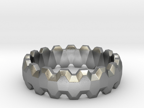 Gear Ring in Natural Silver: 5 / 49