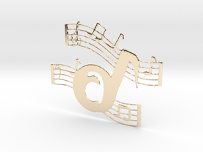 Musical Font A in 14K Yellow Gold