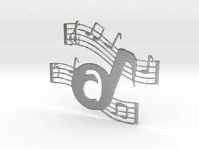 Musical Font A in Natural Silver