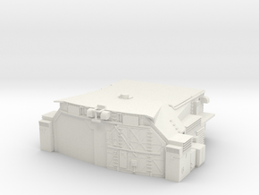 1/128 Bismarck Aft Double Hangar in White Natural Versatile Plastic