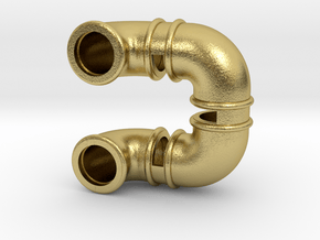 Live Steam Pipe Elbows, Set of Four in Natural Brass
