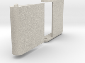 Slim, folding card holder for 2" square cards in Natural Sandstone