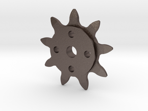 Bicycle Chain Drive Sprocket in Polished Bronzed-Silver Steel