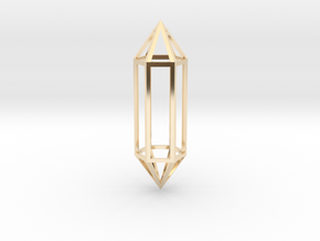 Crystal Pendant 3 in 14k Gold Plated Brass