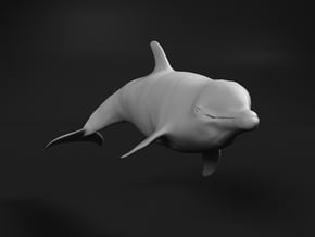 Bottlenose Dolphin 1:48 Swimming 1 in White Natural Versatile Plastic