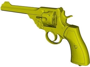 1/12 scale Webley & Scott Mk VI revolver x 1 in Tan Fine Detail Plastic
