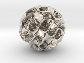 Gyroid Sphere in Platinum