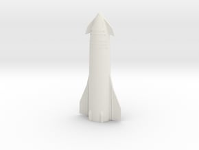 Space-X Starship in White Natural Versatile Plastic