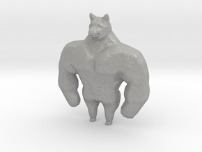 Swole Doge strong dog meme 40mm miniature figure in Aluminum