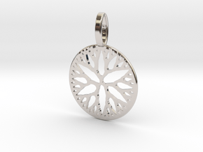 Circle of droplets pendant in Platinum