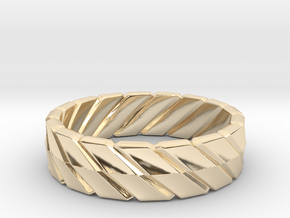 Skew Ring in 14k Gold Plated Brass: 5 / 49