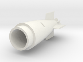 Mk46/54 Torpedo Aft Body inc Propeller in White Natural Versatile Plastic