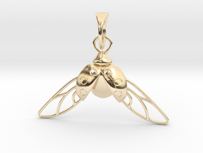 Lady Bug Pendant in 14K Yellow Gold