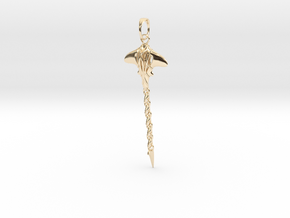 Manta ray Pendant in 14k Gold Plated Brass