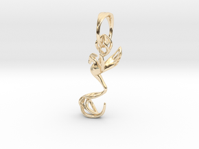 Phoenix small pendant in 14k Gold Plated Brass
