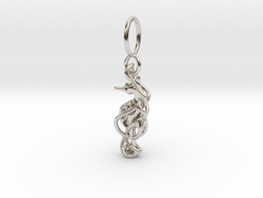 Sea horse pendant in Platinum