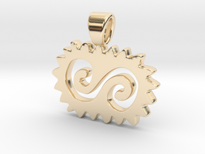 Infinite volute [pendant] in 14k Gold Plated Brass