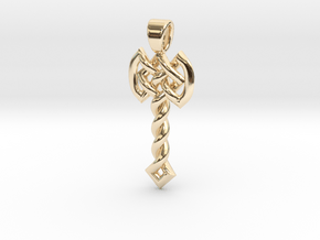 Celtic knot axe [pendant] in 14K Yellow Gold