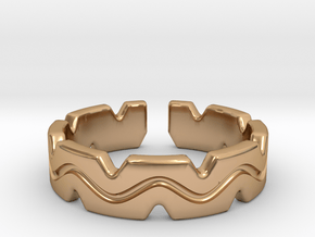 Fun crown [sizable ring] in Polished Bronze
